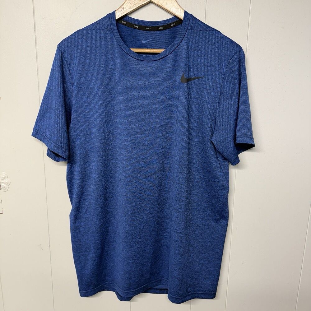 Nike Dri-Fit Utility Static Training Athletic T Shirt AR0196-451 Blue Men M EUC